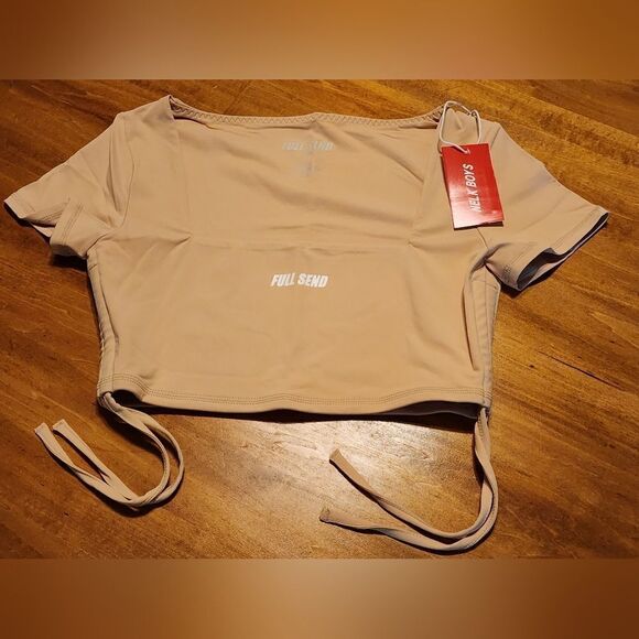 NEW Full Send Fitness Squared Neck Tie Side Top Size Small - Picture 2 of 6